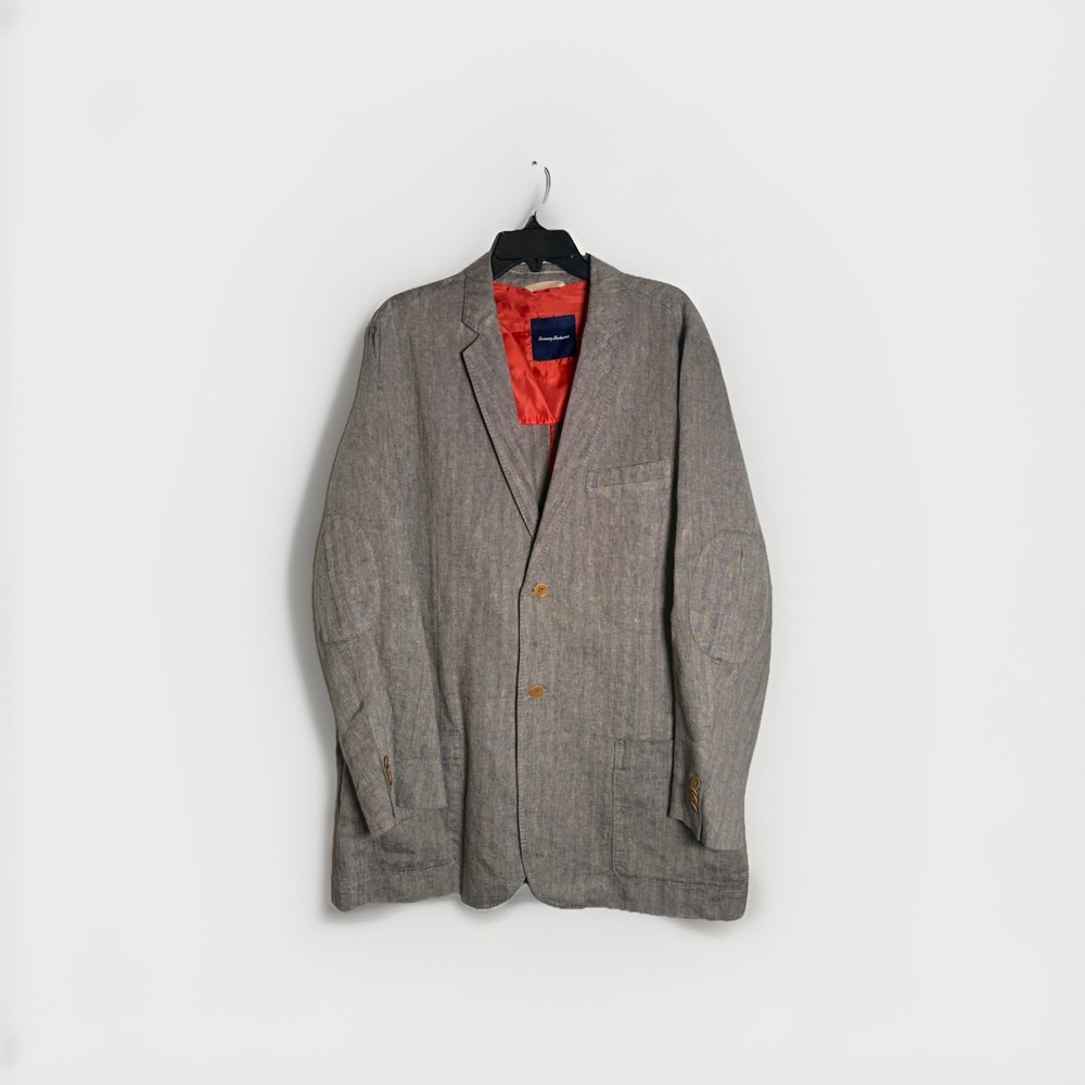 Tommy‎ Bahamas Men's Irish Linen Blazer Jacket Derby Elbow Patch Neutral
